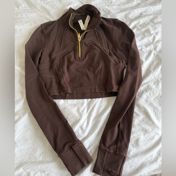 lululemon athletica Tops - lululemon nulu half Gold Zipper top